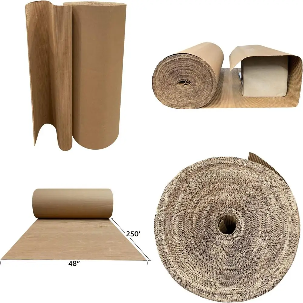 

Corrugated Cardboard Wrap, 48 x 250', 1/8 Thick, Blue