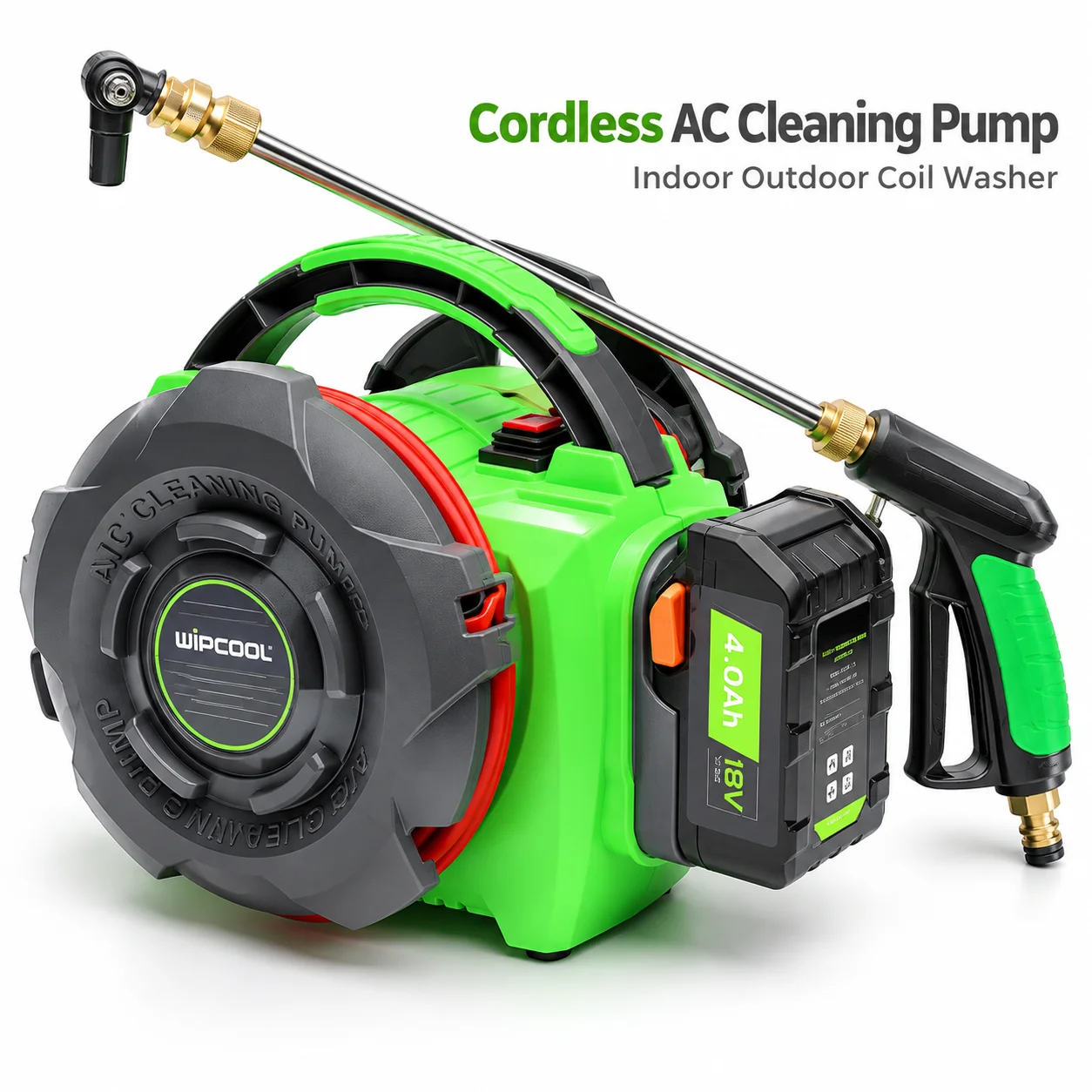 AOLIVIYA C10B Cordless Air Conditioner Cleaner 18V Lithium Battery Pressure Washer Portable AC Cleaning Pump Spray Gun Car Wash