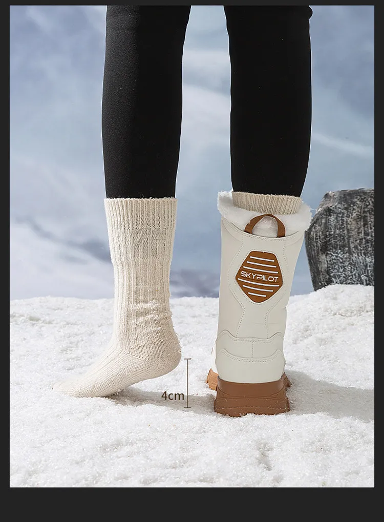 Skypilot Outdoor-Schneeschuhe für Herren, wasserdichte Damenstiefel, Trekking-Sneaker, Wanderschuhe, Winter-Sneaker, hochgeschnittene warme Skistiefel. – Detail 22