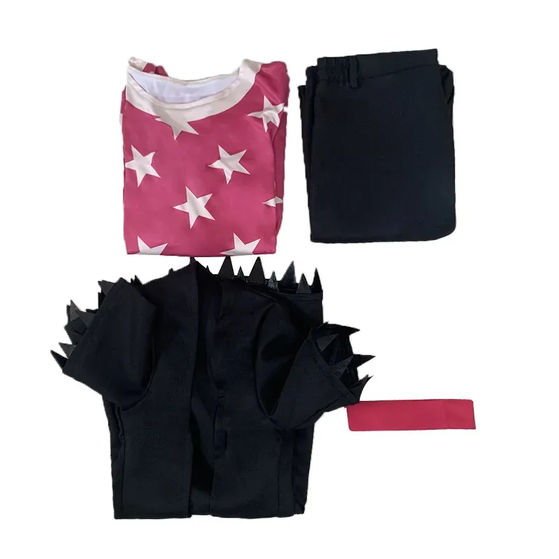 

CyAnime Helluva Boss Octavia Cosplay Costumes for Women Men Adult Pink Polka-dot Blouse Vest Necklace Gloves Hat Outfits Hallowe