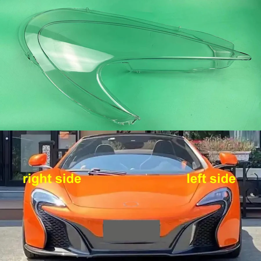 For Mclaren 650S Headlight Cover Transparent Lampshade Lamp Case Headlamp Shell Plexiglass Replace Original Lens