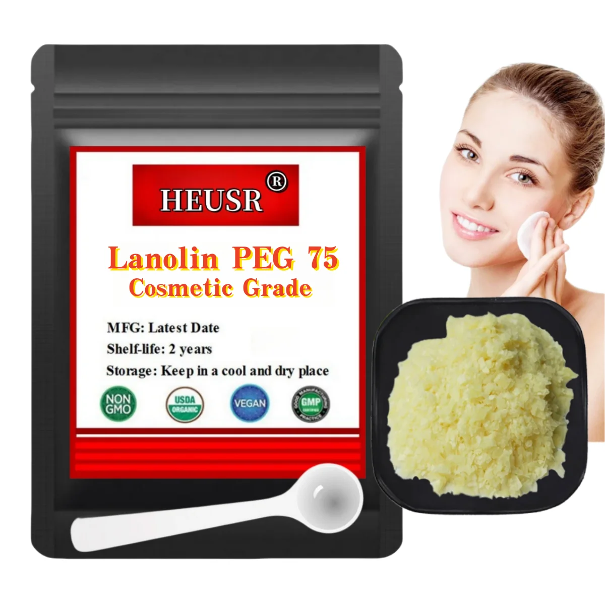 Best Price Water Soluble Lanolin Peg 75 Moisturizing Anti Wrinkle Tender Face Skin Care Cosmetic Materia