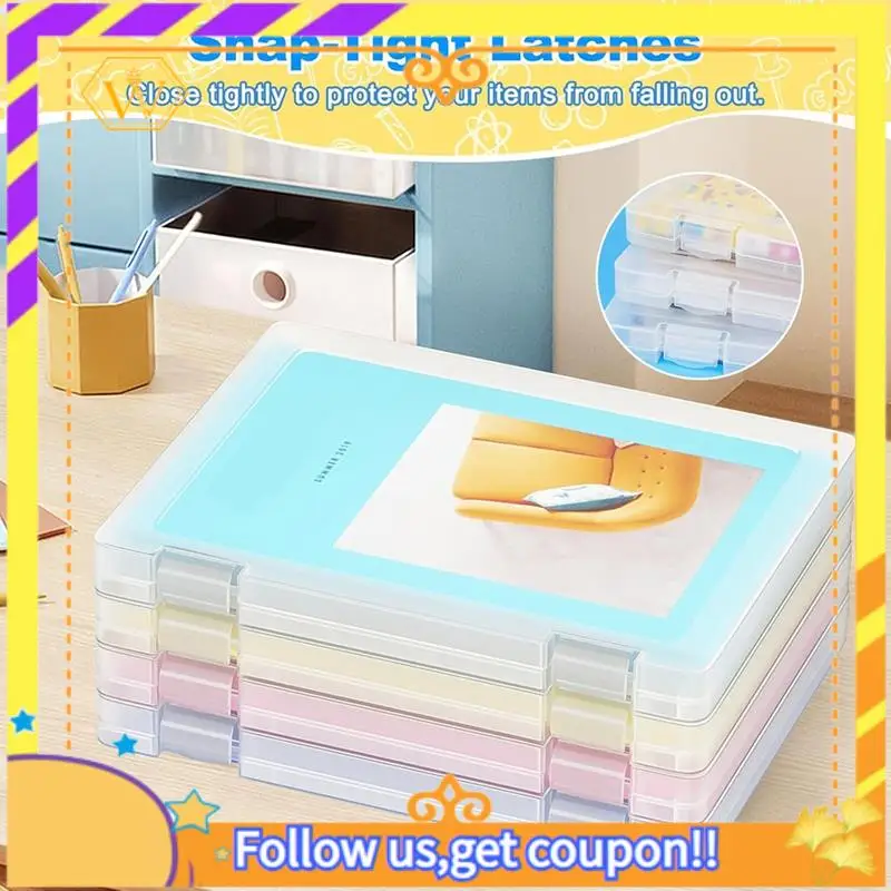 Latest-4 Pack A4 File Box Paper Storage Rack Document Protector For Magazines, Scrapbooks, Office School Supplies