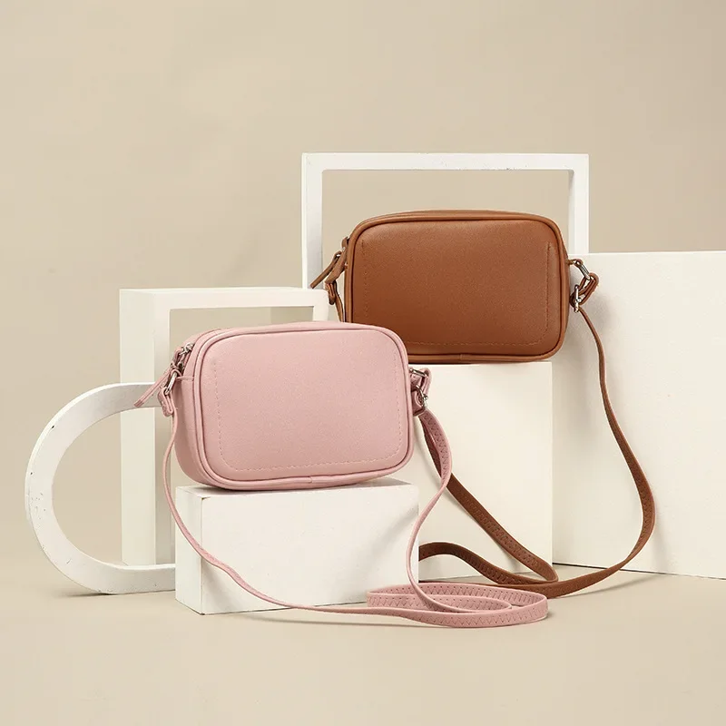 Simple Style Crossbody Bag Purse For Women Small Solid Color Shoulder Bag Clutch Pu Leather Messenger Handbag Totes Pack