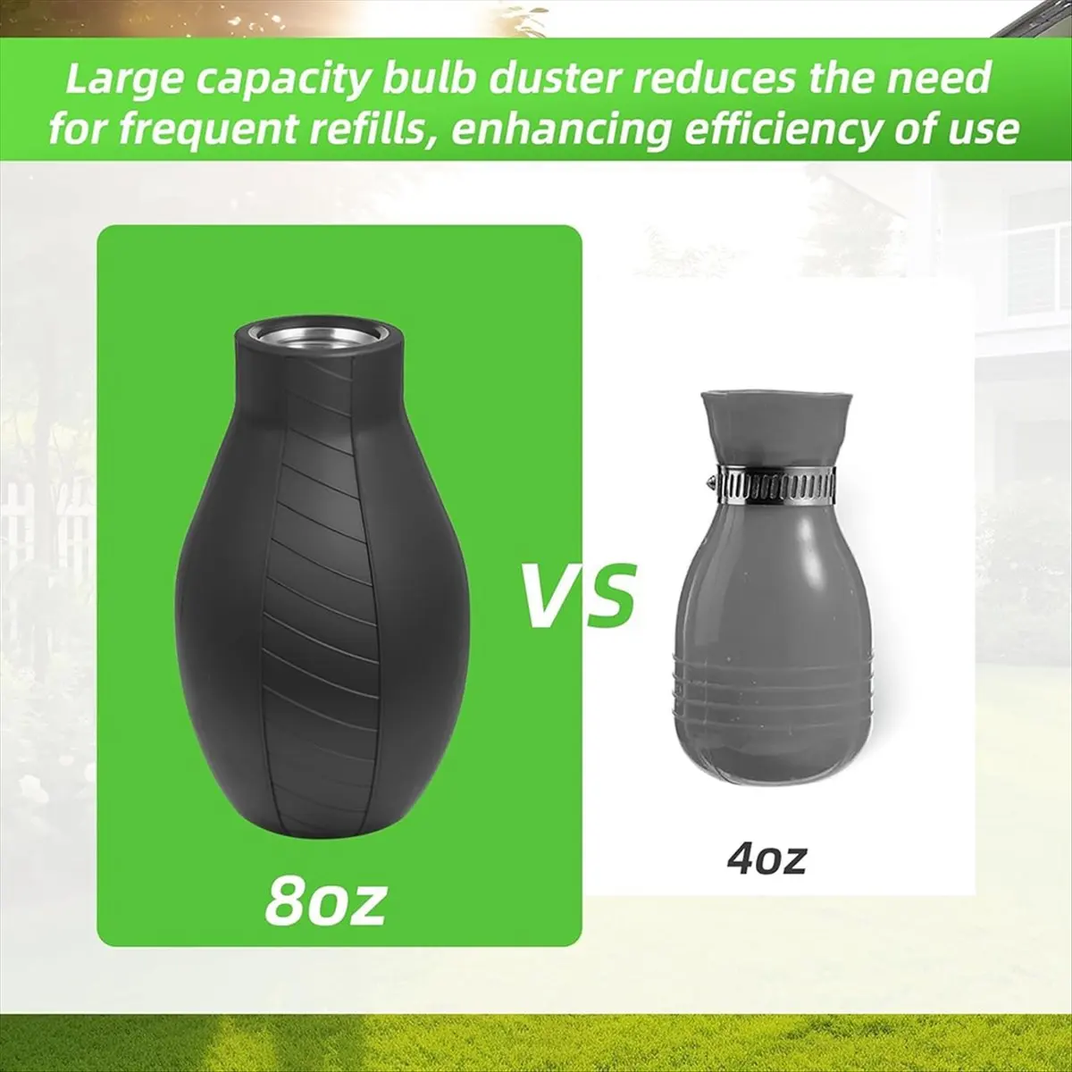 【ABFS】Diatomaceous Earth Powder Duster, Garden Powder Applicator with Long Brass Sprayer, Bulb Duster Sprayer