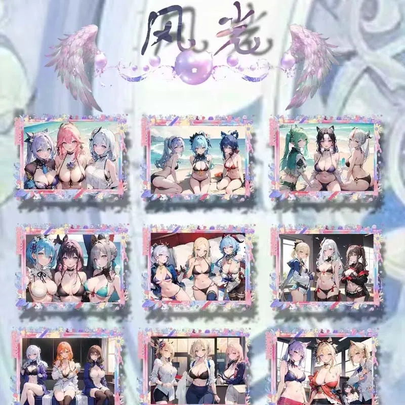 Carte de jeu de taille horizon de déesse, carte de collection trempée d'été, 3 passe-temps chauds et épicés, Waifu, Bikini, Doujin CCG, nouveau jouet