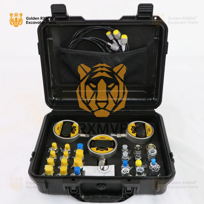 For Hydraulic Pressure Measurement Kit Construction Machinery Diagnostic Tool Gauge Set Excavator