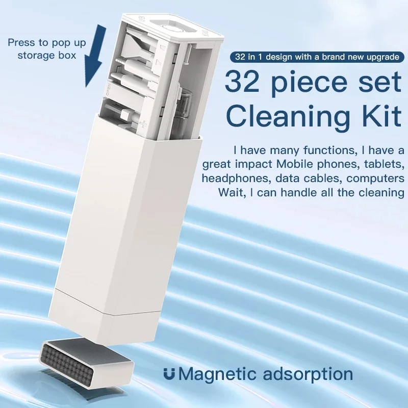 32-in-1 Mobile Phone, Keyboard & Camera Cleaning Kit – Multifunctional Cleaner Set for Earbuds, Laptop, Camcorder & Electronics