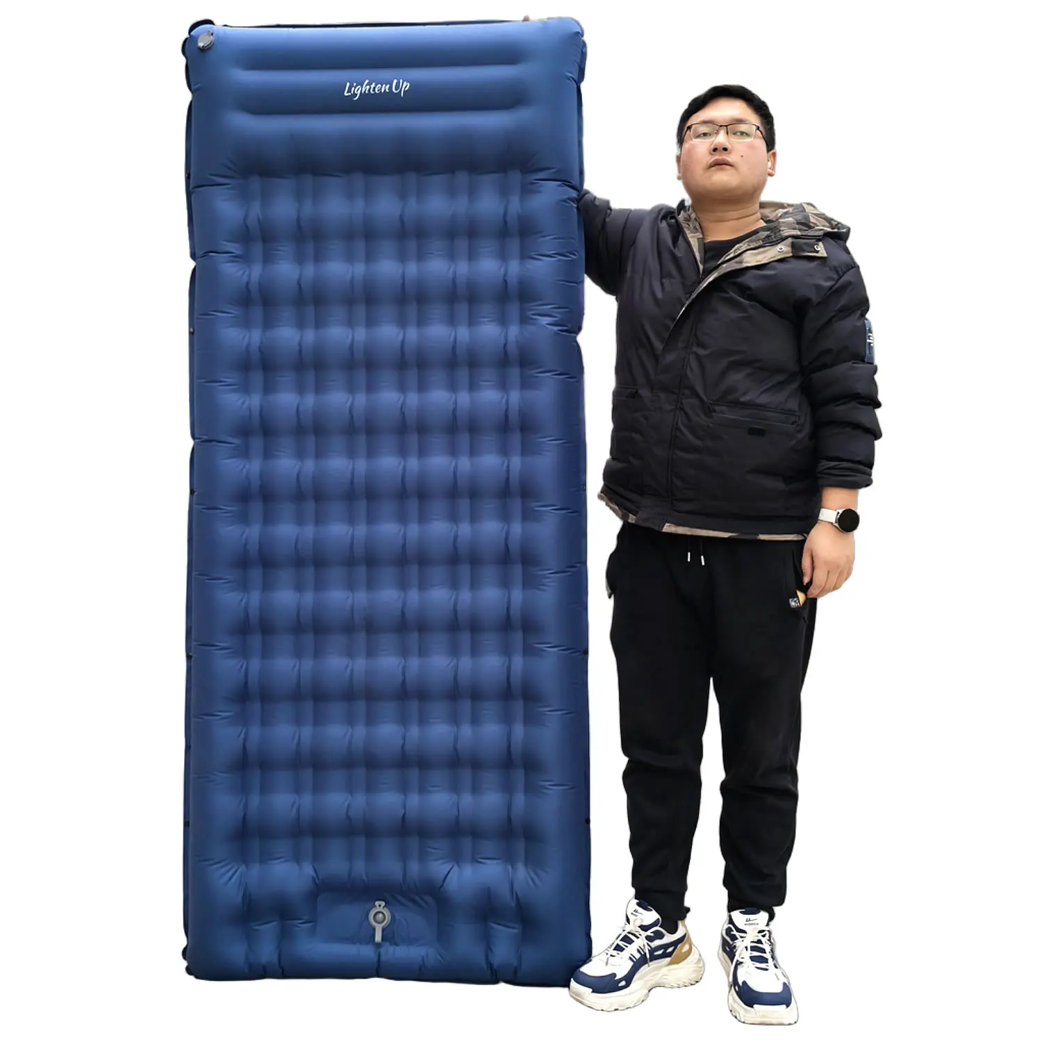 Lighten Up 10cm Thick Inflatable Mattress - Winter Insulated Camping Pad, Perfect Christmas Gift Idea for Family & Outdoor