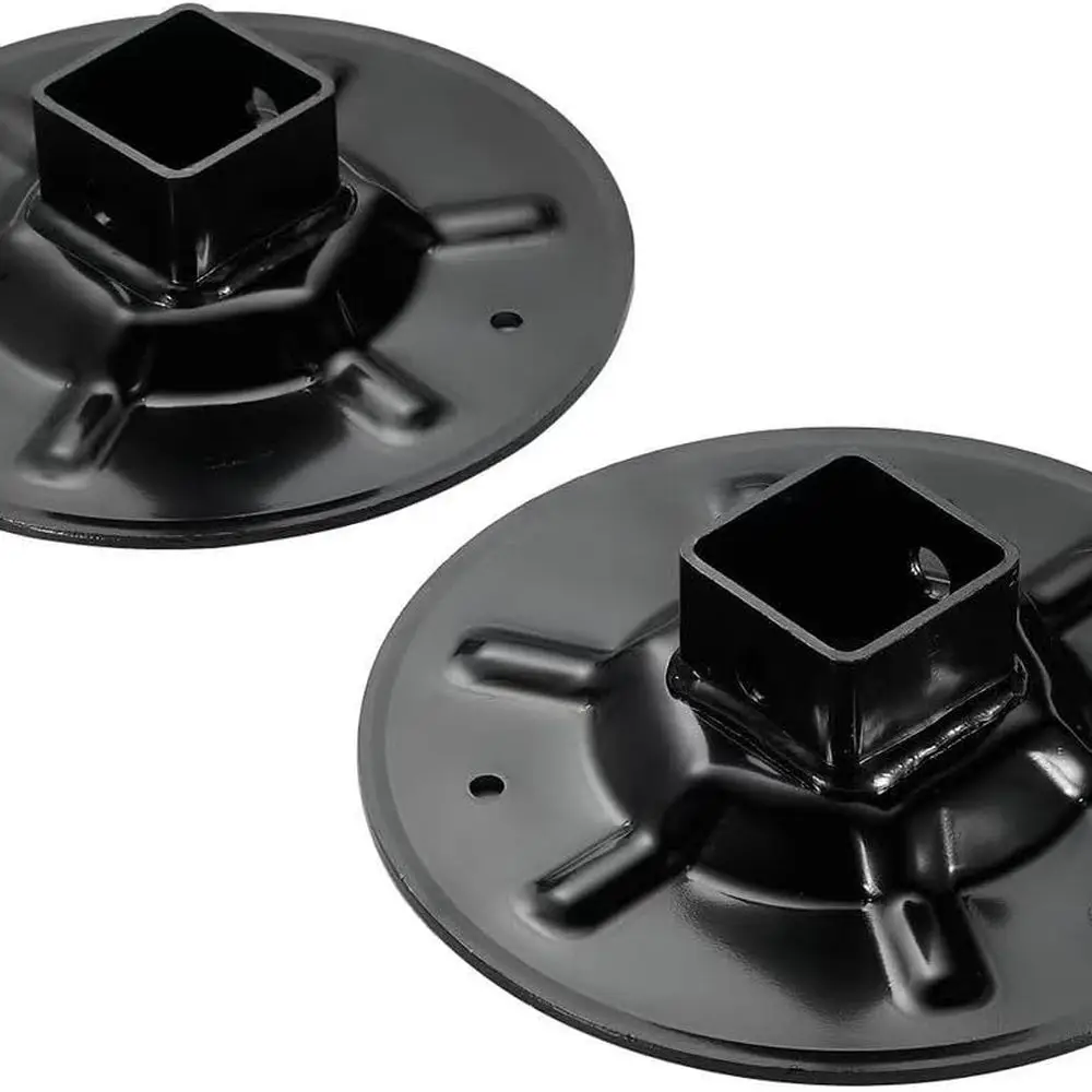 Qty (2) 362486 Replacement Rear Jack Foot Pad with Attachment Pins,9" Diameter, Fits 2" I. D. Spuare Tube Compatible with LC Hal