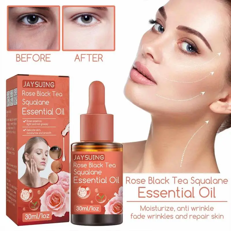 30Ml Essential น้ำมัน Rose สีดำชา Shark Essence Deep Anti Wrinkle Essence Bright Skin Dark Spot Skin Care ซ่อมน้ำมัน