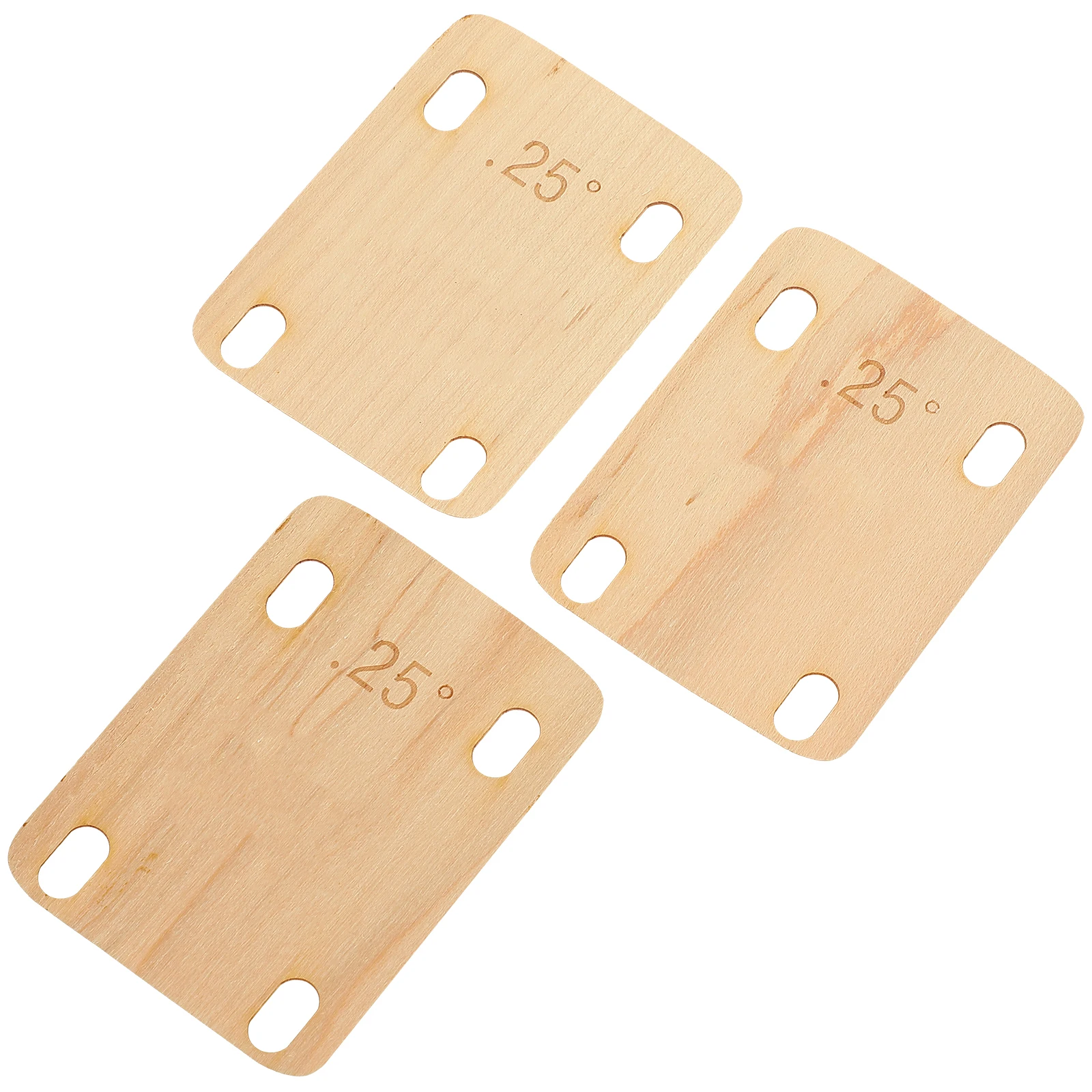 

3pcs Wooden Shims 0.25° Repair Replacement Parts Durable Smooth Accessories Bass Spacer Wood Shims For Guitar Neck Gasket Guitar