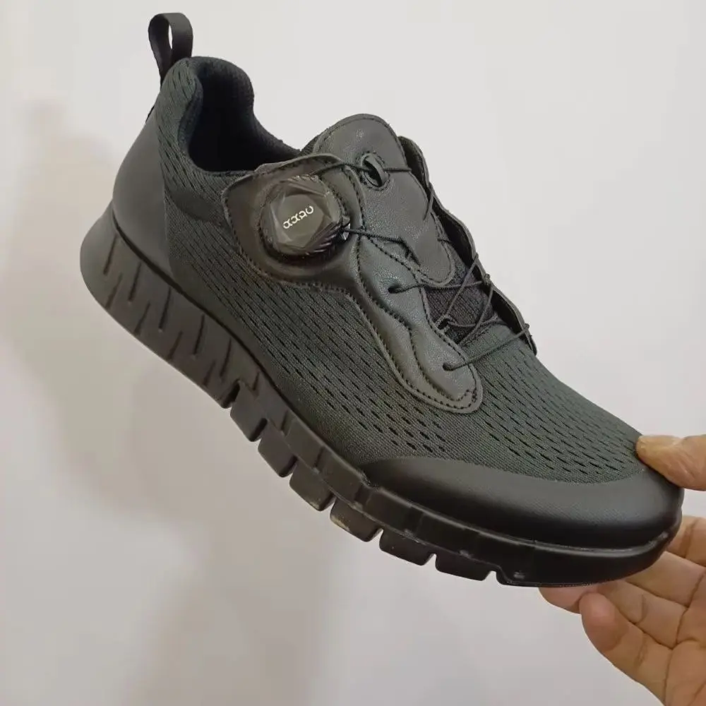 Trendy Luxury Original Rotary Buckle Shoes Men Sports Walking Running Lightweight Breathable Mesh Sneaker High Quality Summer
