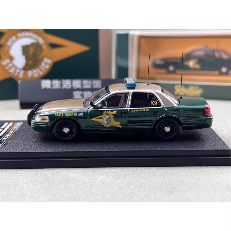 In stock:1:64 NHSP New Hampshire State Police K-9 alloy die-cast miniature simulation car model Creative decorative item