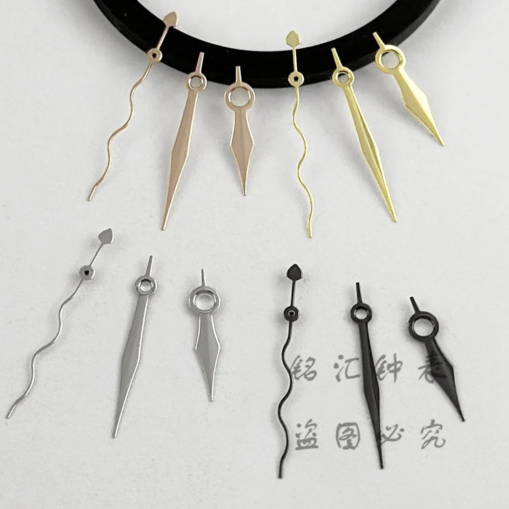 No Luminous NH35 Hands Curled Corrugated Hands Gold Rose Silver Three needle Hands Watch Accessory For NH35 NH36 4R 7S Movement