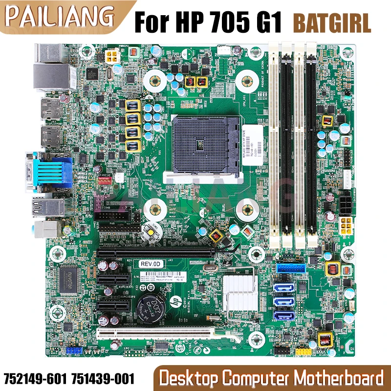 

BATGIRL For HP 705 G1 Desktop Host Board 752149-601 751439-001 Computer Motherboard Full Tested