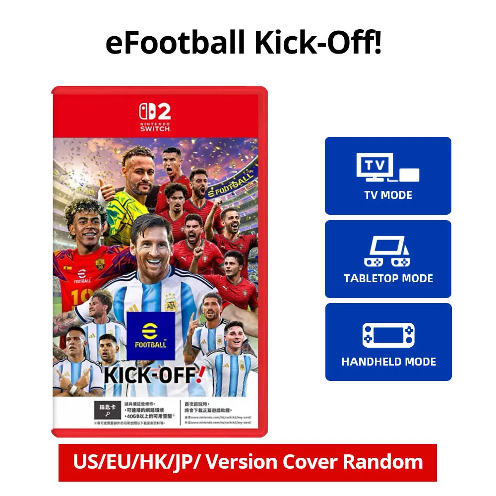 Nintendo Switch 2-spel – EFootball Kick-Off! – originele Nintendo-gamekaart voor de NS2-console.