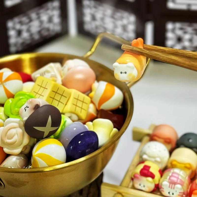 

Authentic Hot Pot Cat Series Mini Blind Box Collectible Cute Hot Pot Food Figure Trendy Blind Bag Desktop Decoration Toy