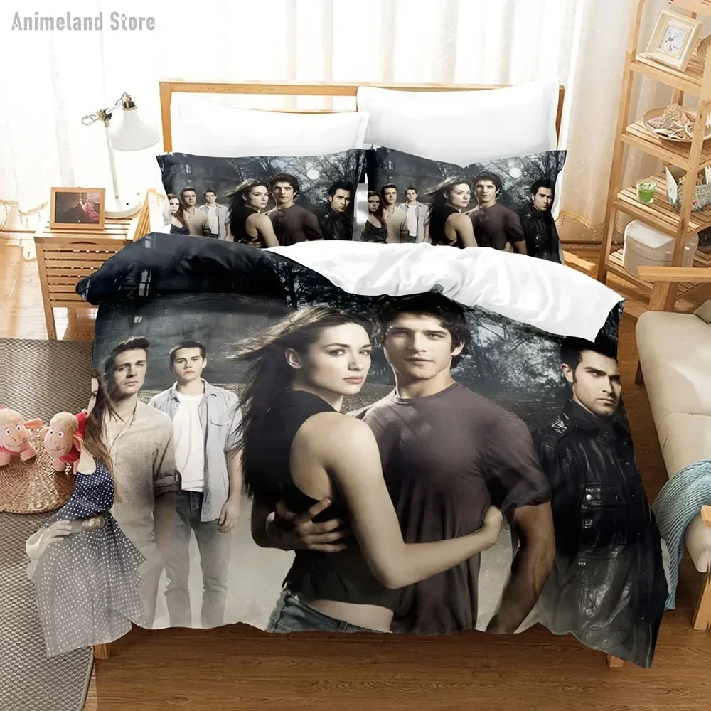 Teen Wolf Bedding Set American TV Series Bed Linen Fashion Gift for Teens Men Twin Single Queen King Size Duvet Cover Set
