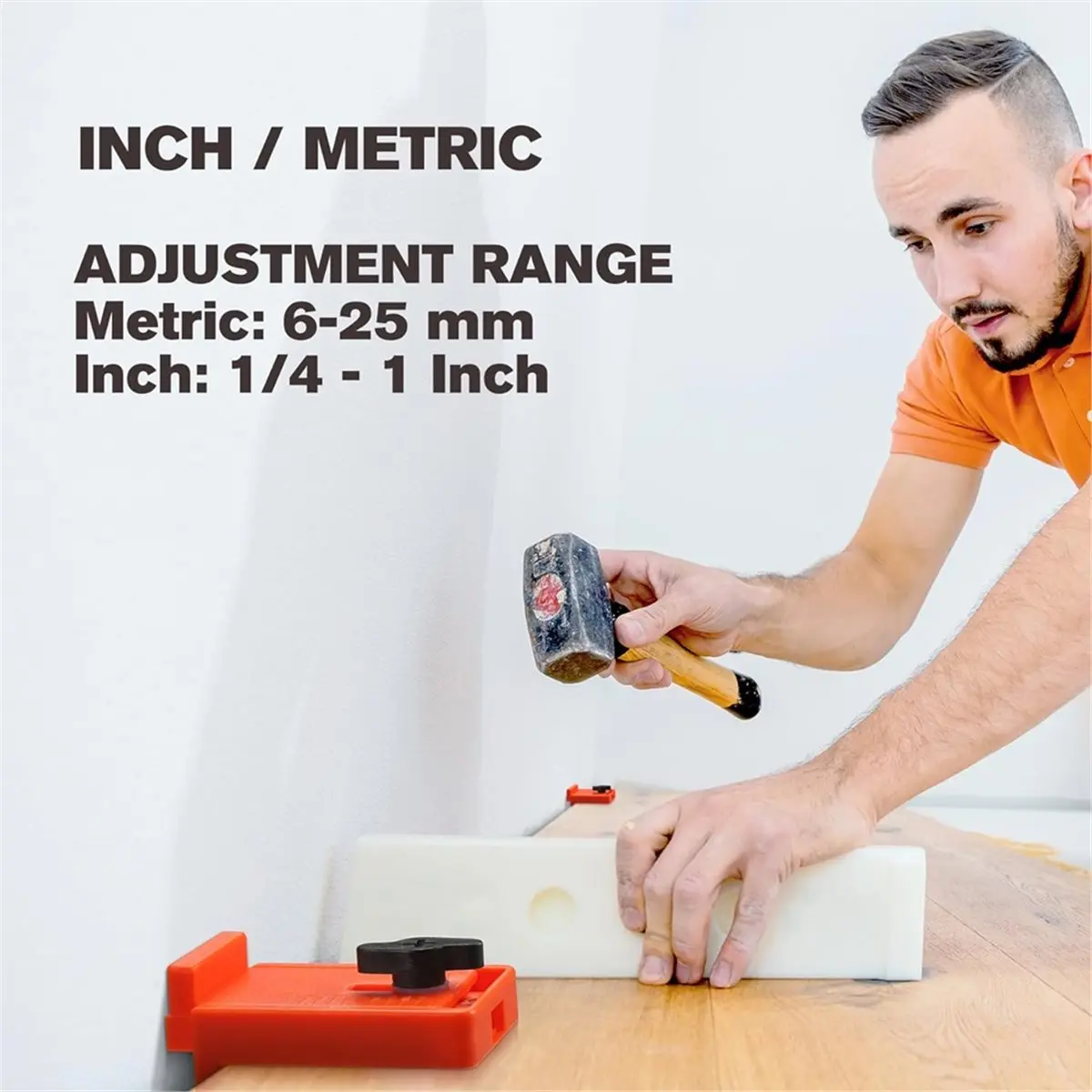 2026 New 20-Pack Flooring Spacers, Inch Metric Adjustment Range 1/4 to 1 Inch, 6 to 25mm, Laminate Wood Flooring Tools