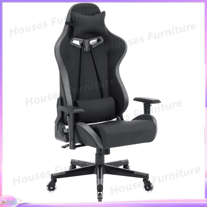 Nova Cadeira Gamer Moderna de Couro de Alta Qualidade com Suporte Lombar Ajustável e Encosto Reclinável para Esports e PC