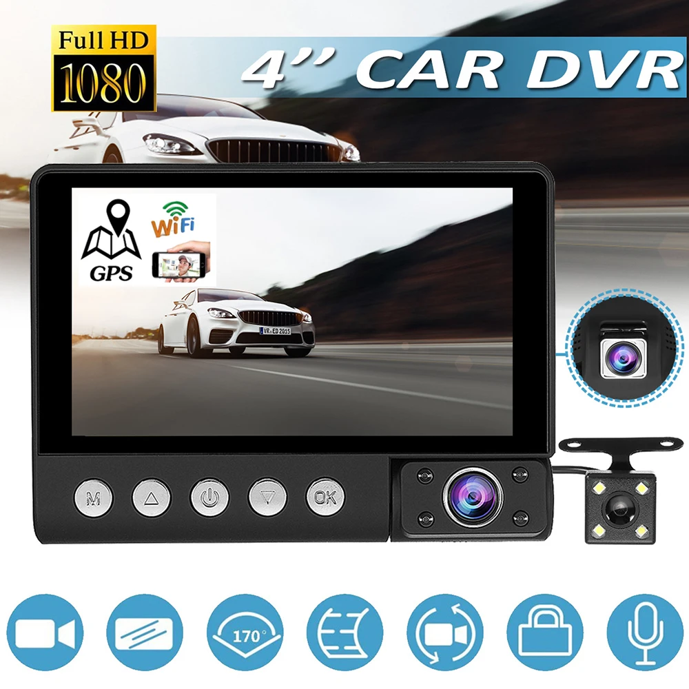 Car DVR HD 1080P WiFi Dash Cam Vehicle Camera Drive Video Recorder Night Vision Auto Black Box GPS Car Accessories Registrator