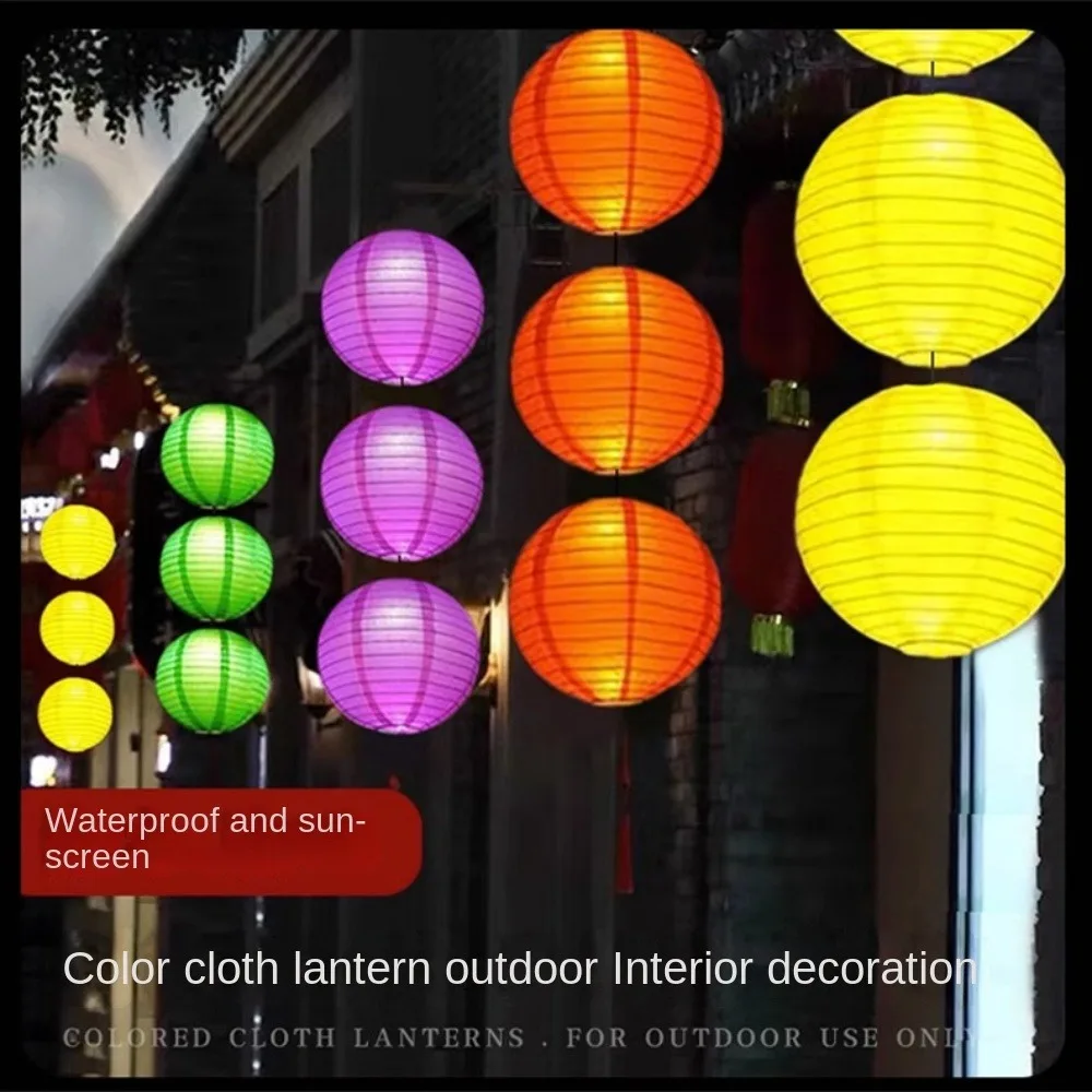 Waterproof Round Lantern Lampshade Hanging Decoration Hanging Lantern Ball 8/10/12inch DIY Lamp Multicolor Chinese Lanterns