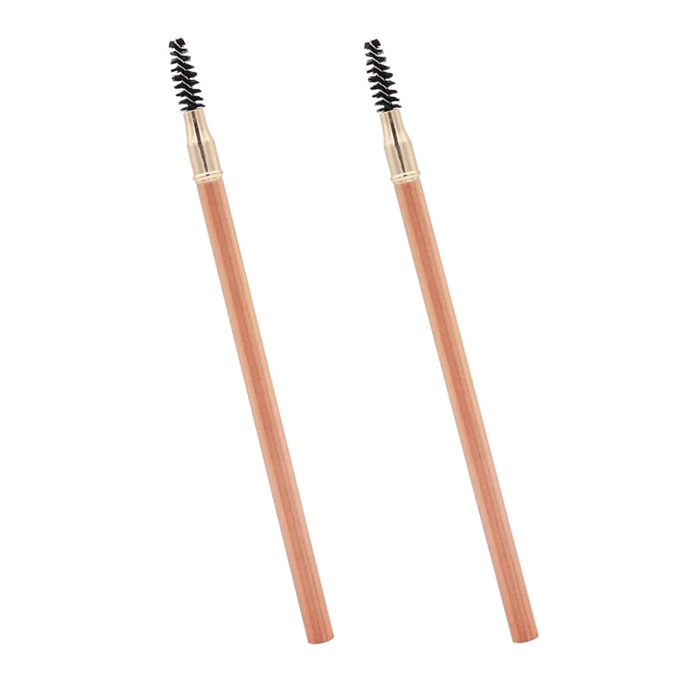 Crayon à sourcils avec brosse, 2 pièces, imperméable, naturel, façonnant les sourcils, outil de maquillage longue durée, crayon à sourcils avec brosse