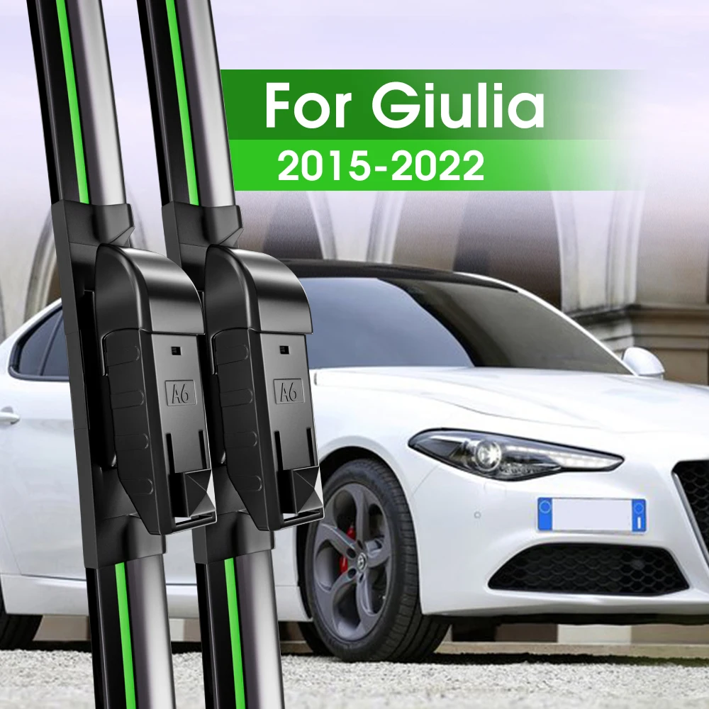 

2pcs Front Windshield Wiper Blades For Alfa Romeo Giulia 2015-2022 2016 2017 2018 2019 2020 2021 Windscreen Window Accessories