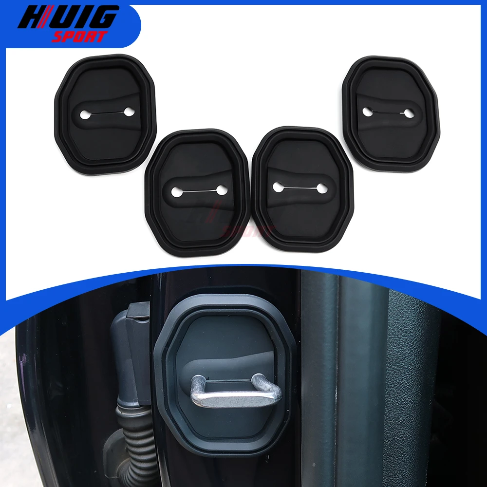 Rubber Car Door Lock Buckle Protection Door Lock Caps Cover Trim Accessories For BMW X3 X4 X5 X6 X7 2019-2022 X5M X6M 2015-2020