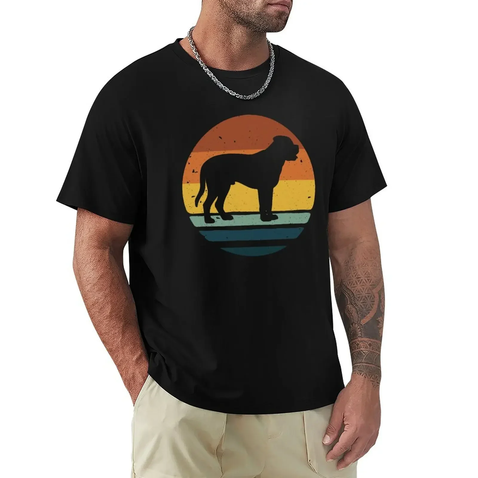 Bullmastiff Retro Vintage T-Shirt summer tops funnys customizeds sublime designer t shirt men