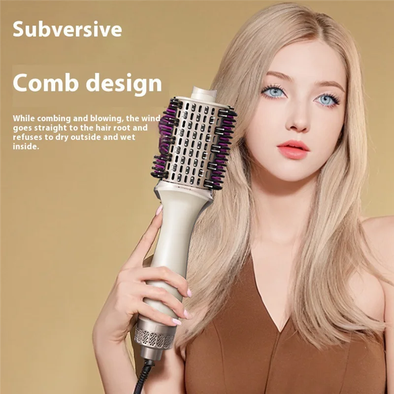 

ABUG-Professional Multifunctional Hair Straightening Blow Dryer Brush Curling Iron Hair Comb Suitable For All Hair Types