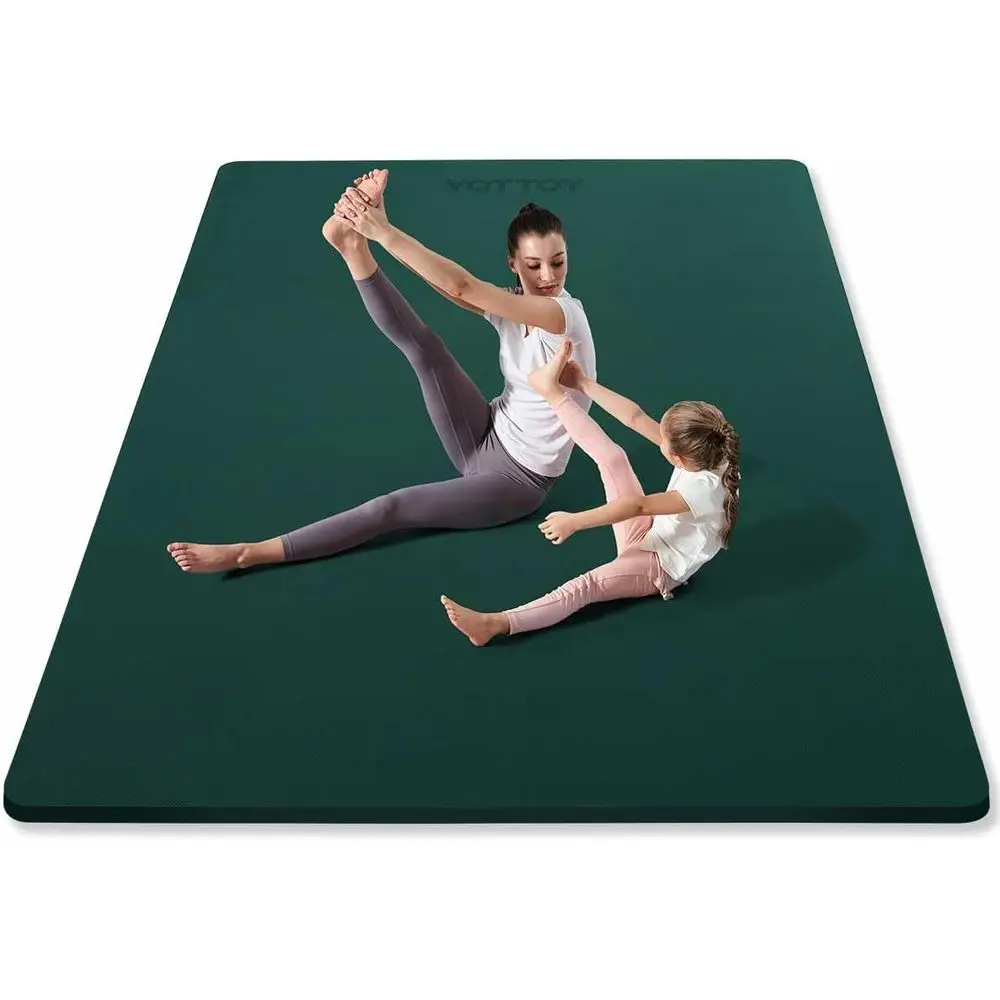 

Extra Wide TPE Yoga Mat, 75x52x0.5 Inch, Non-Slip for Workouts, Pilates, and Home Gym Use, Includes Strap and Towel