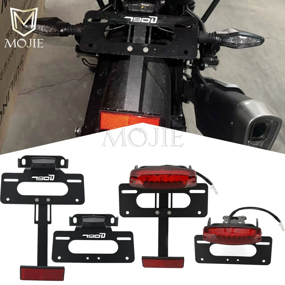 

For 790 Duke 2018 2019 2020 2021 2022 2023 2024 Motorcycle License Plate Holder Bracket Rear LED Tail Tidy Fender Eliminator Kit