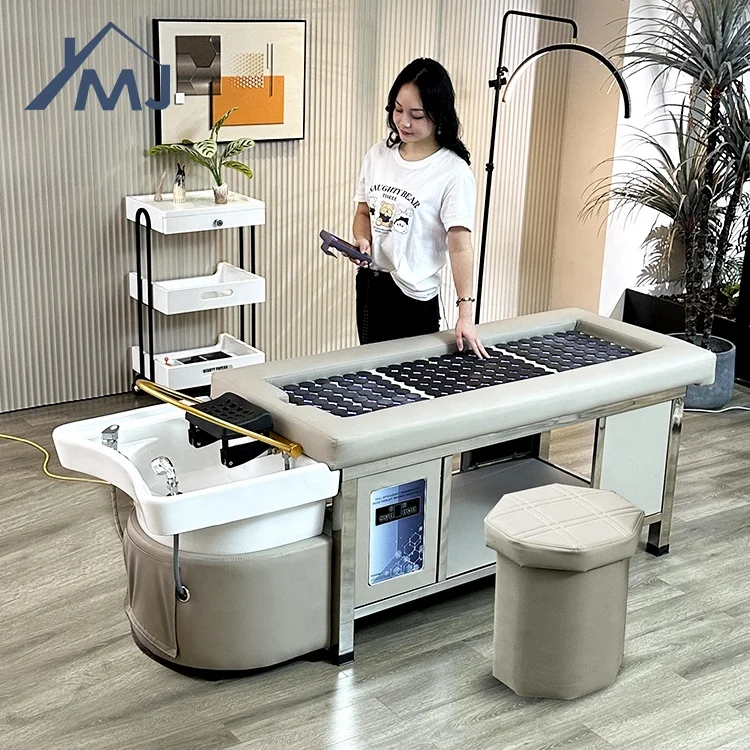 

Nail Salon Furniture Multifunction Full Body Head Spa Thai Massage Shampoo Bed