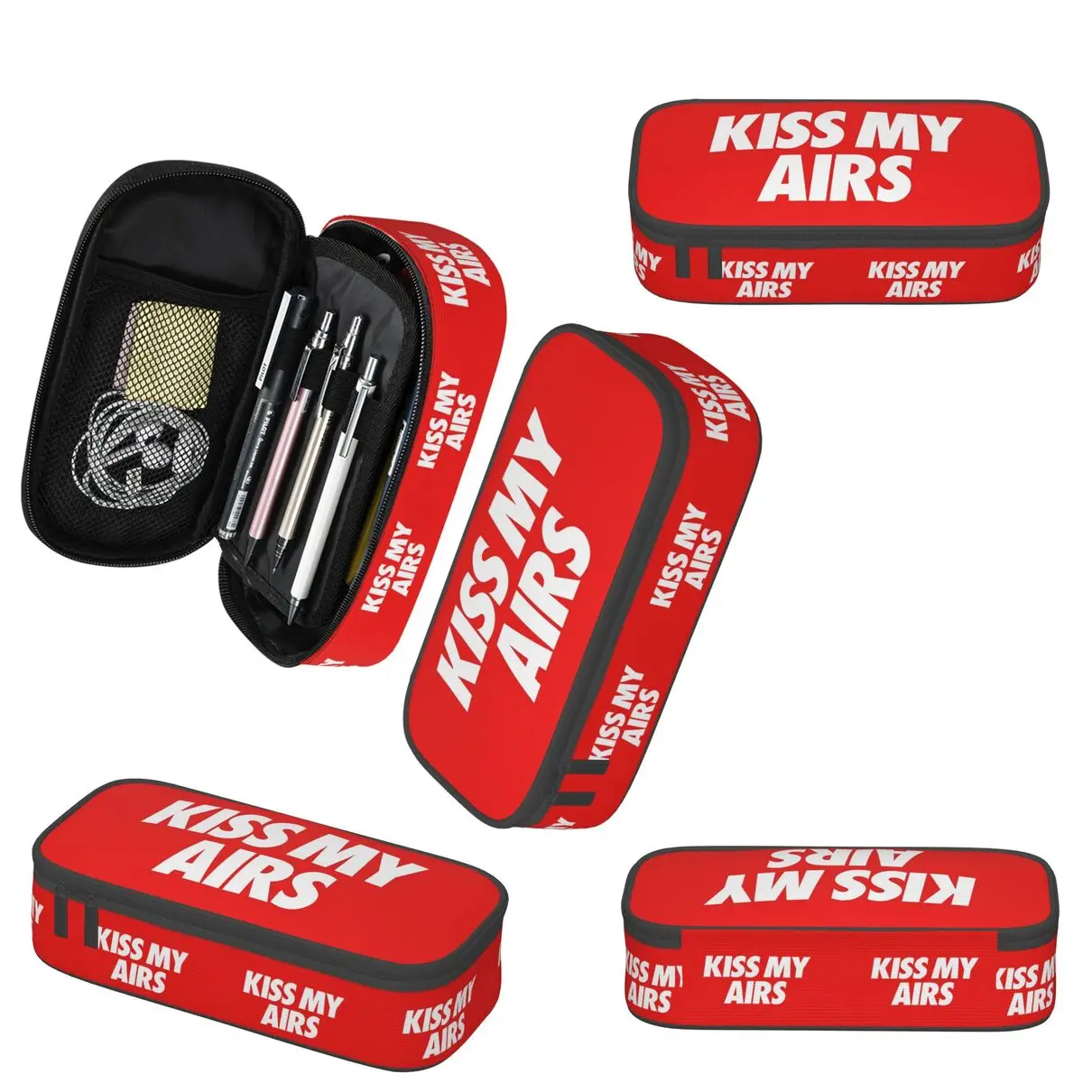 مقلمة Kiss My Airs للأولاد والبنات، صندوق هدايا، حقيبة أقلام رصاص، لوازم القرطاسية، حقيبة حامل القلم