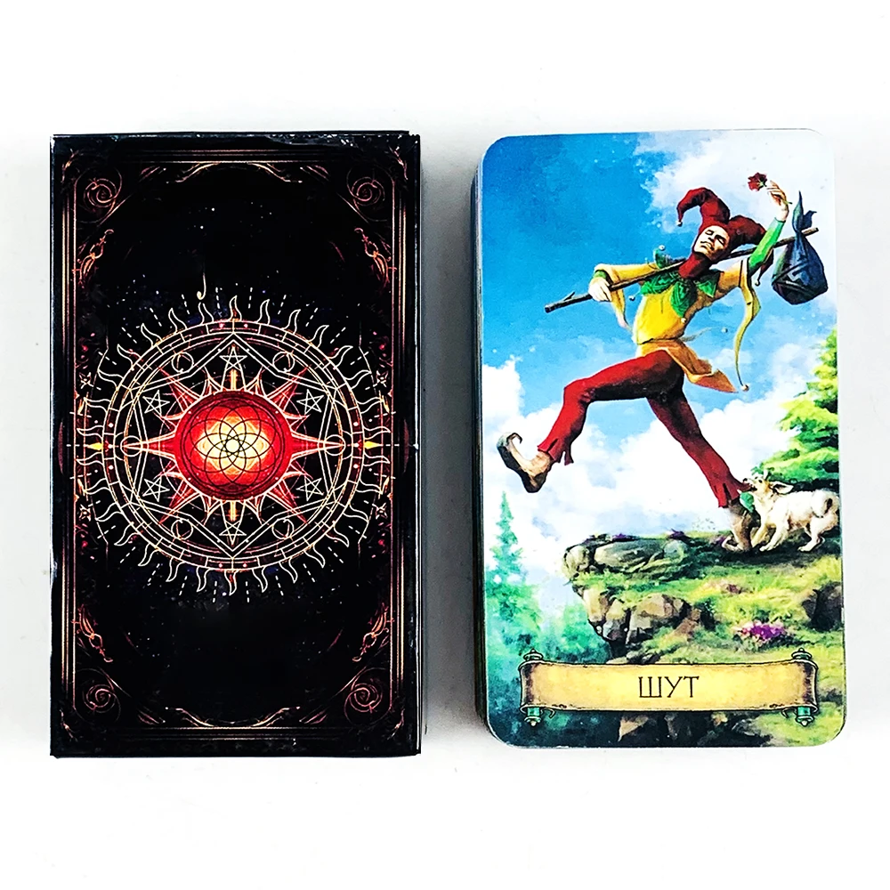 

Новые карты Таро A 78 Колода Оракул Русские видионы Fate Divination Edition Borad Игры, праздничные игры, новогодние подарки