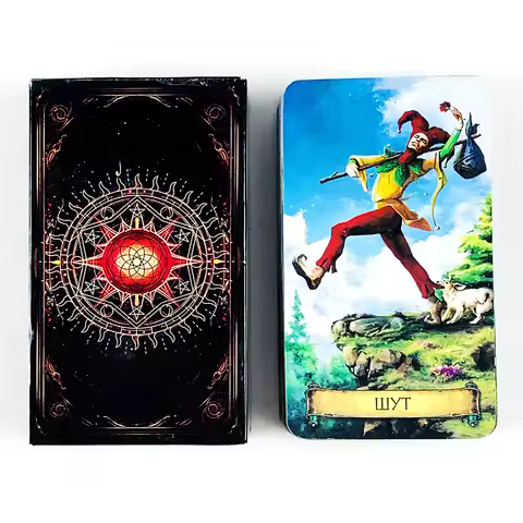 New Tarot Cards A 78 Deck Oracle Russian Visions Fate Divination Edition Borad Playing Games,Holiday Games New Year Gifts