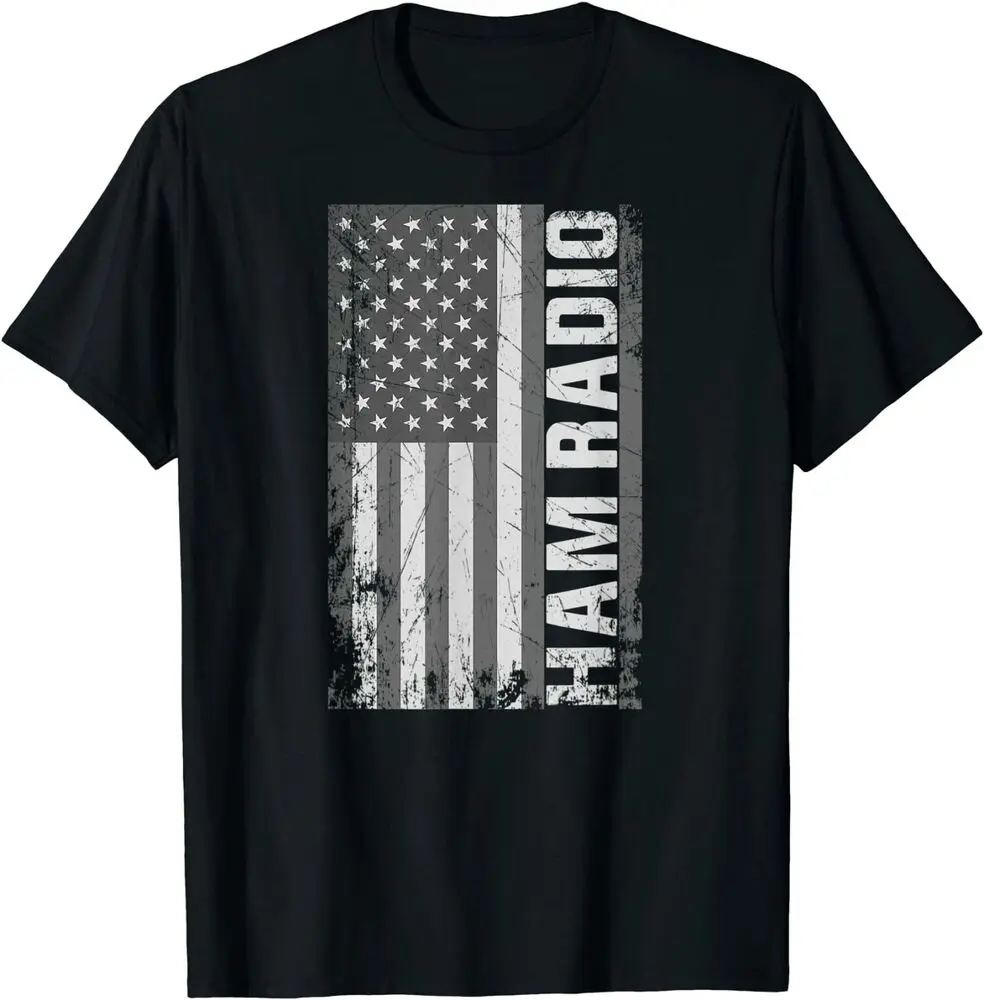 USA Flag Amateur Ham Radio Premium Great Tee T-Shirt Unisex T-shirts For Man Woman Short Summer Tees Casual Cotton