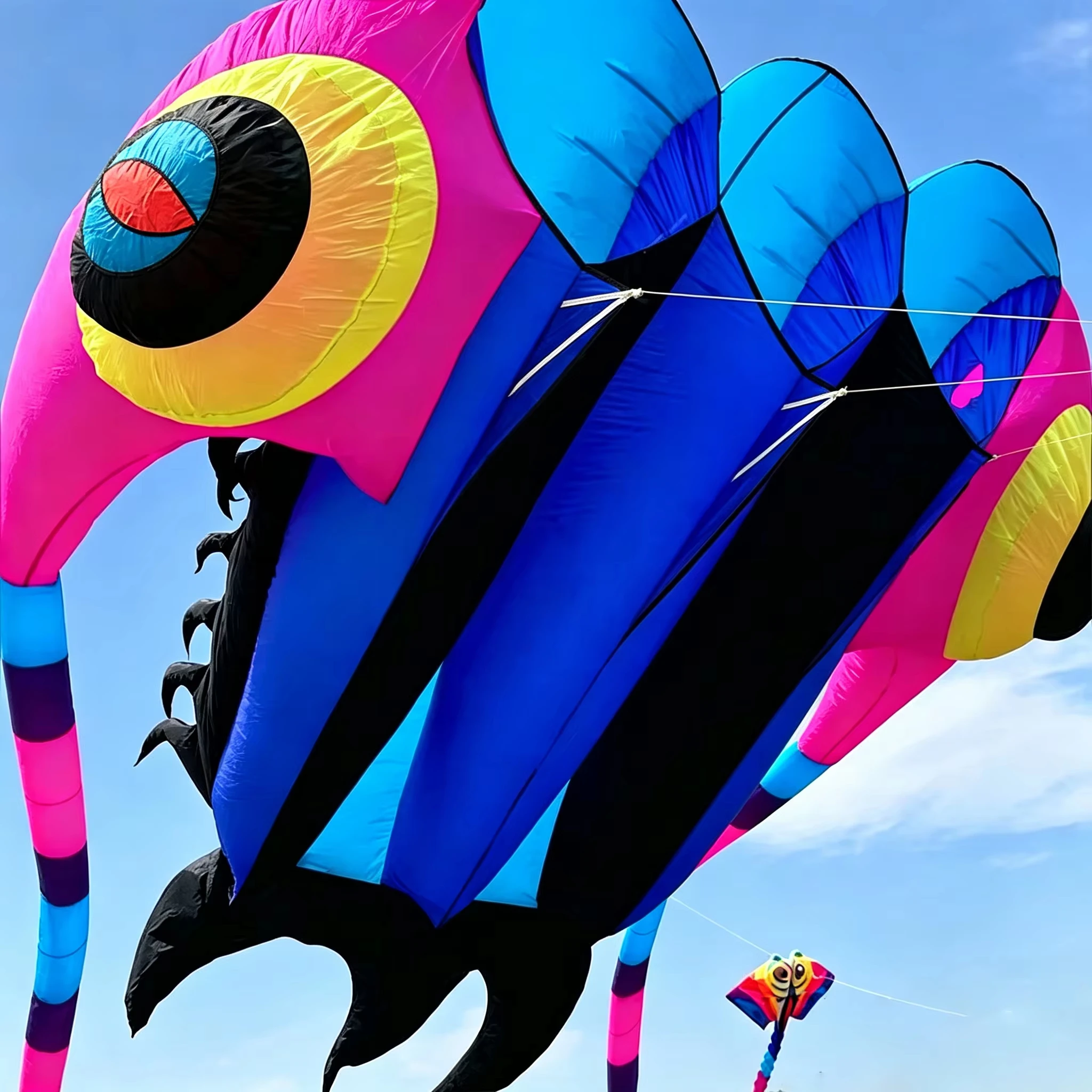 10sq.m MA LAOSI Trilobite Soft Inflatable Kite – 40D Ripstop Nylon, Pilot Kite Design, Great for Outdoor Shows & Flying.
