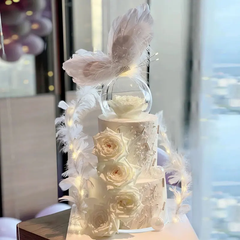 

Cake model simulation new Internet celebrity ins flower butterfly lamp Muse plastic fake window cake sample