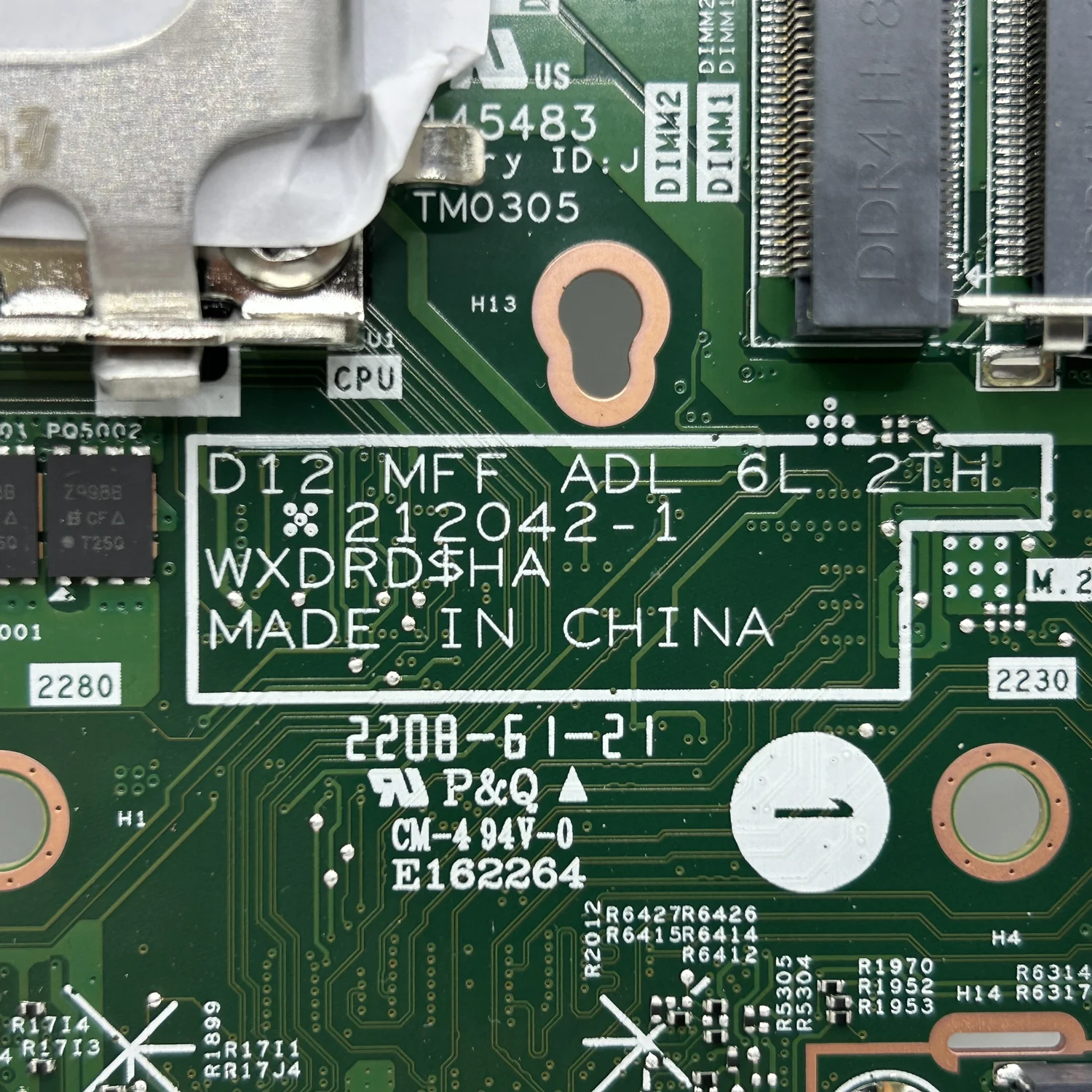 For Dell Optiplex 3000 Micro MFF Motherboard  Socket LGA1700 057FFP 57FFP 09CKT0 9CKT0 0PW9RR PW9RR DDR4