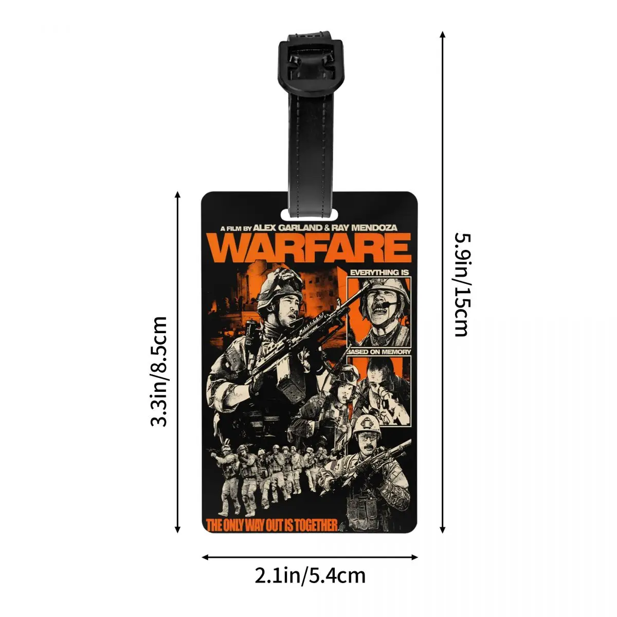 بطاقة الأمتعة لفيلم Warfare (2025) لملصق تعريف غطاء الخصوصية لحقائب السفر