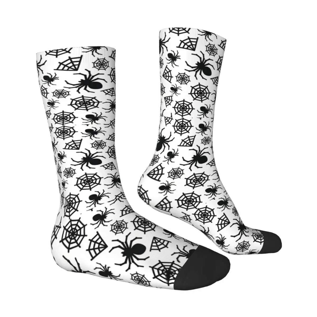 Halloween Spider And Spider Web Pattern Socks Male Mens Women Spring Stockings Printed