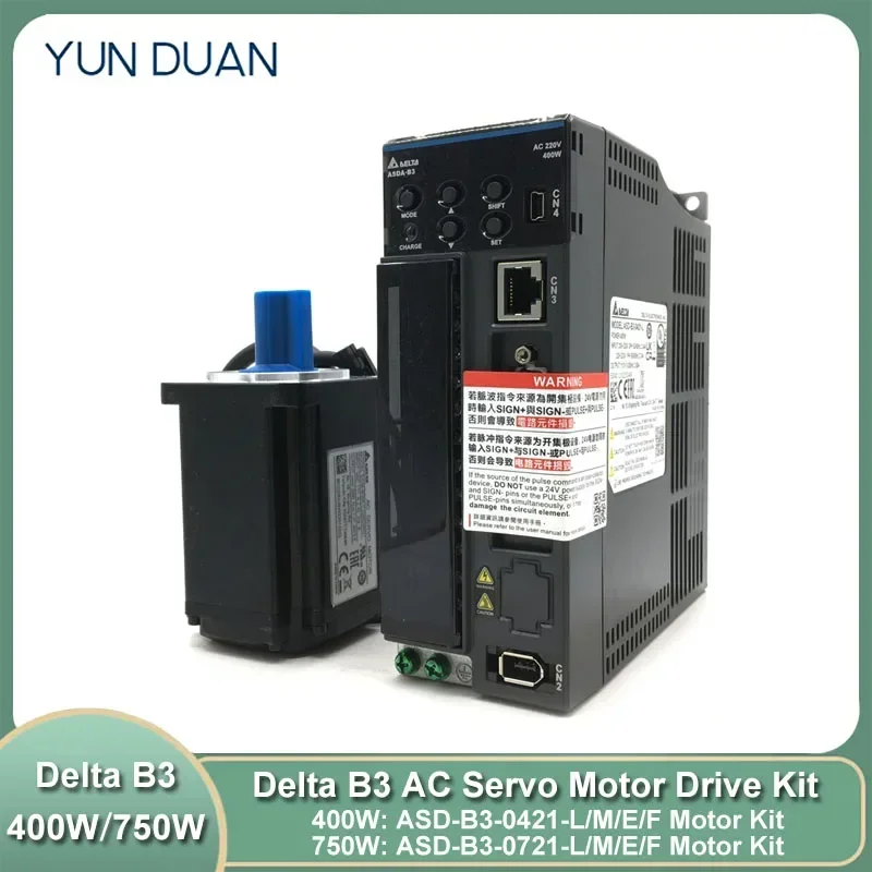 

Delta B3 Servo Motor Drive Kit Replace B2 400W/750W AC220V ECM-B3M-C20604RS1 ASD-B3-0721-L CANopen EtherCAT DMCNET with Brake