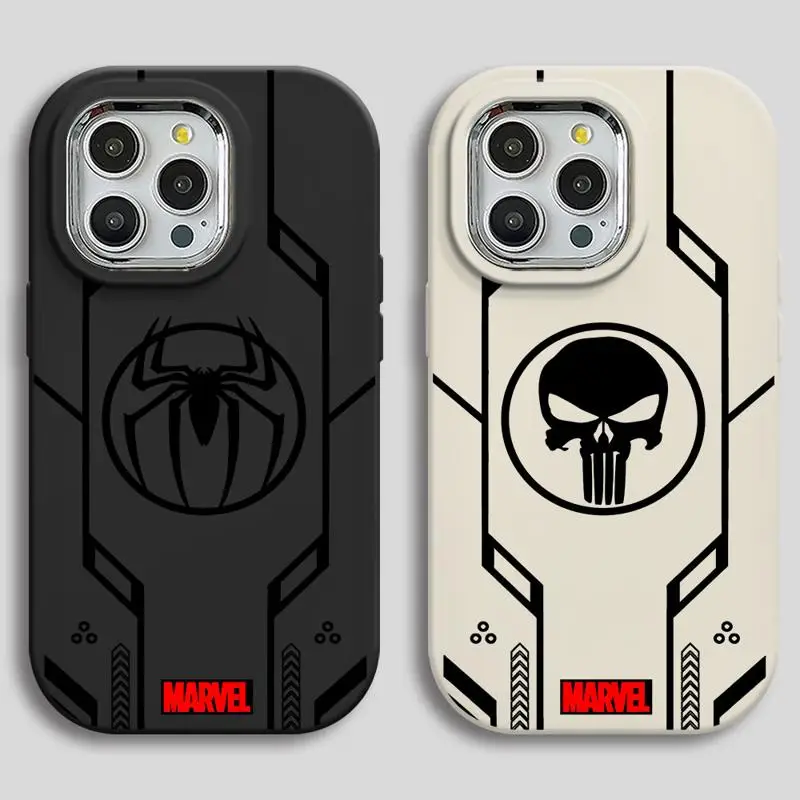 Marvel Badge Logo Punisher phone case for Apple iPhone 15 14 pro 11pro max 11 12 13 plus 15plus fundas waterproof shell couvre