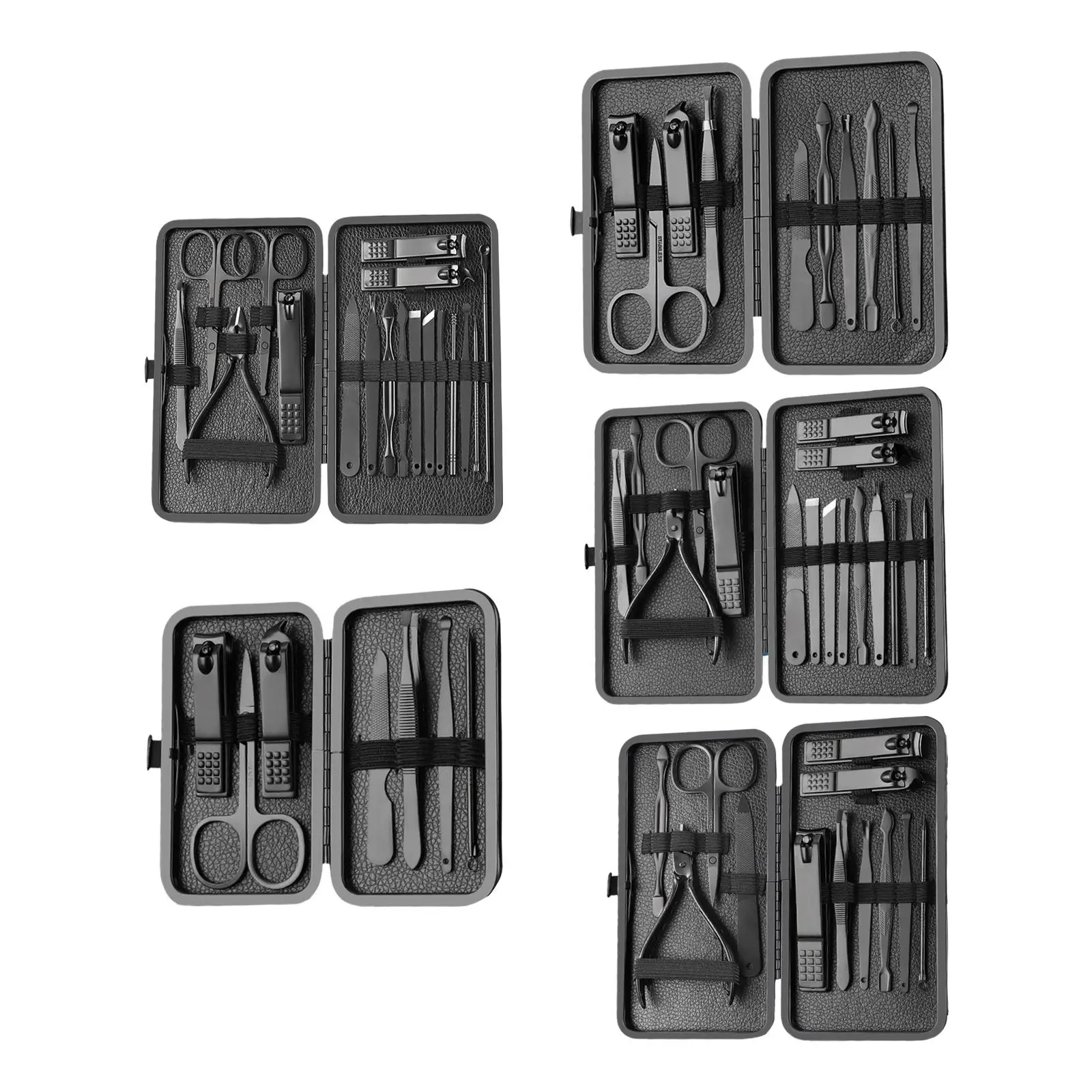 Manicure Cutters Nail Clippers Set Household Stainless Steel Precision Care Kit for Hand Foot Facial