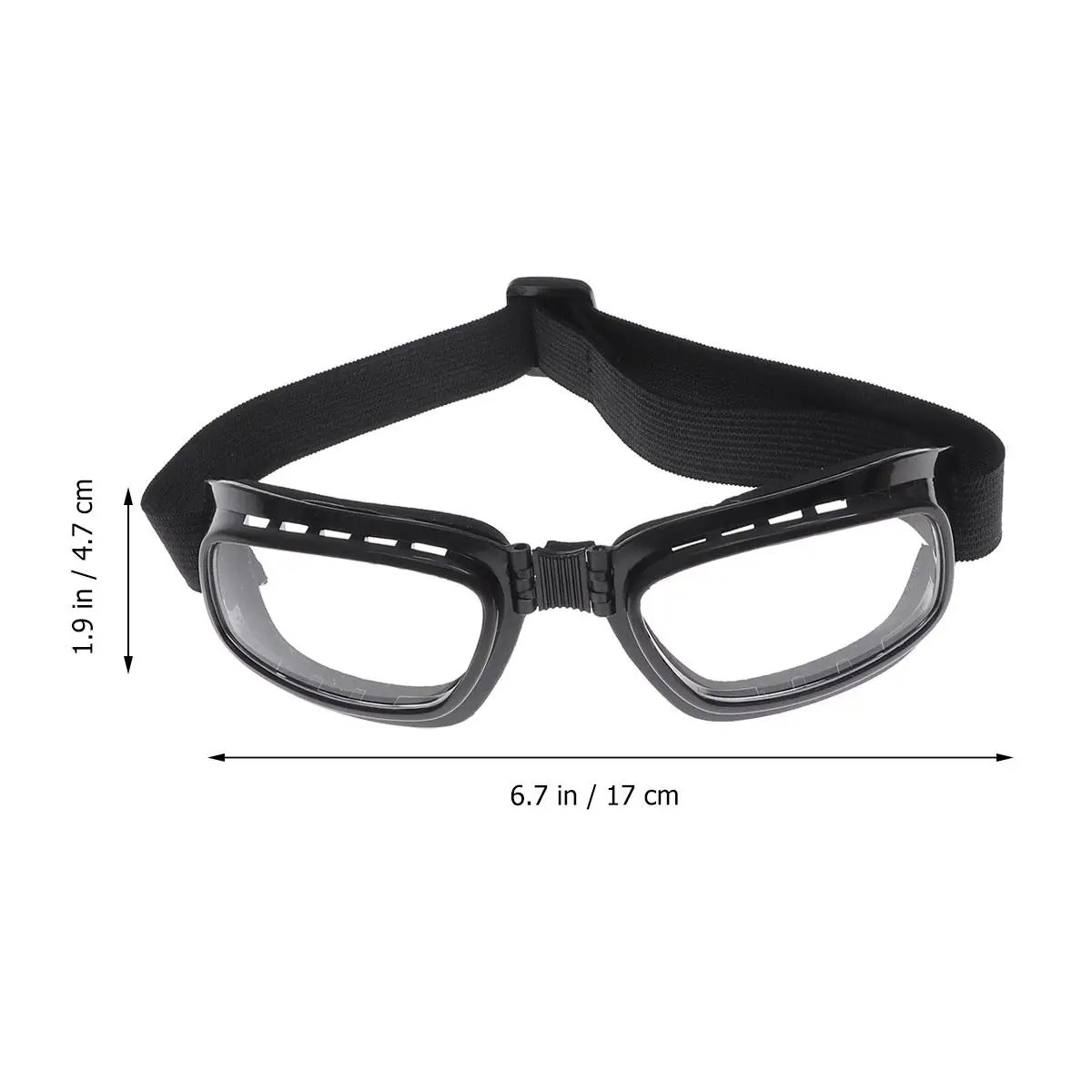 Outdoor Snowboard Goggles Skiing Bike Motorcycle Cycling Protective Safety Goggles Glasses (Black Frame and Transparent Glass)