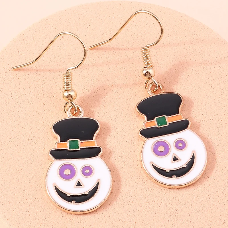 Leslie 3 Paar neue Halloween-Ohrringe für Frauen, Mond, Kürbis, Augapfel, Geist, Mumie, baumelnde Ohrringe, Party-Accessoires, Schmuck, Geschenke – Detail 11