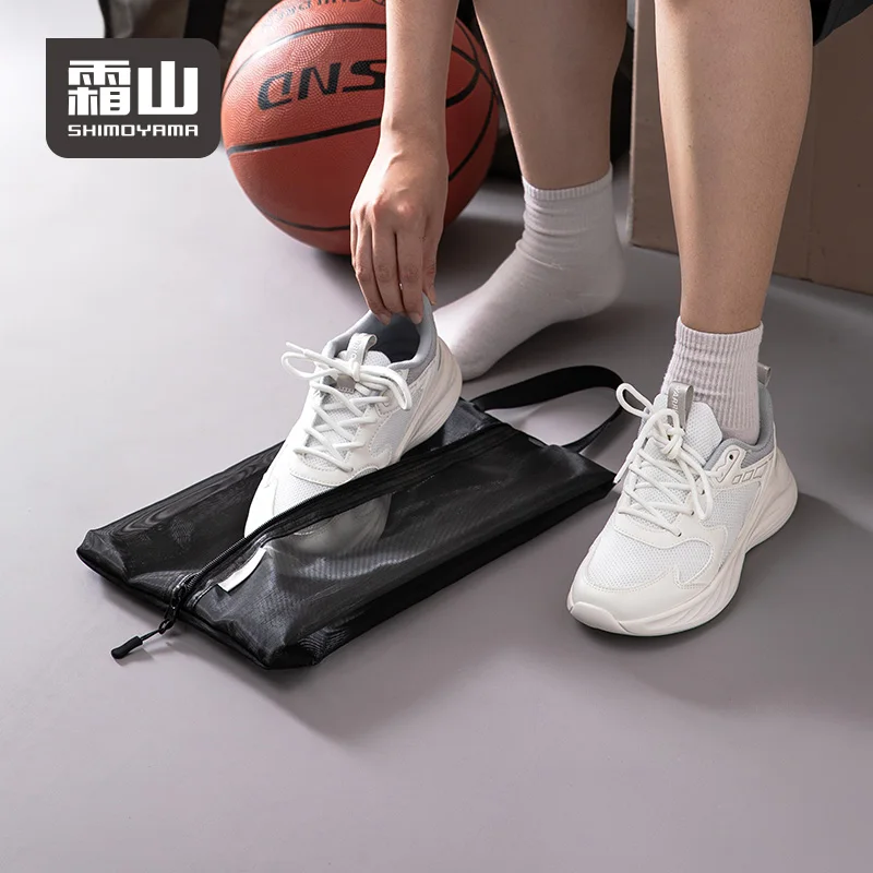 حقيبة تخزين من النايلون الأسود من SHIMOYAMA مع مقبض وحقيبة حمل محمولة ومتينة من نوع الإغلاق بسحاب